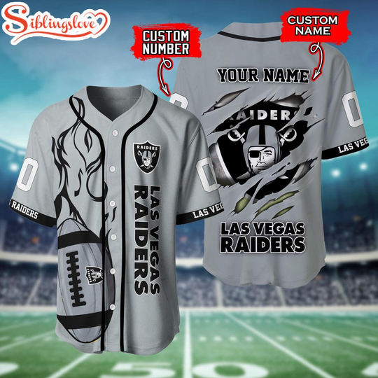 Custom Name And Number Las Vegas Raiders football Baseball Jersey Shirt