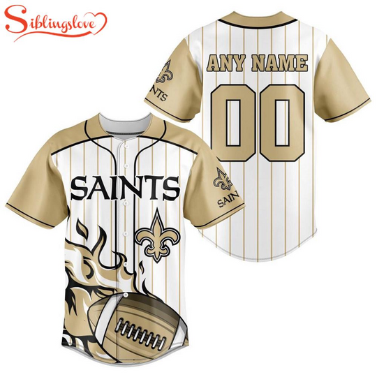 Custom Name And Number New Orleans Saints football Football Baseball Jersey