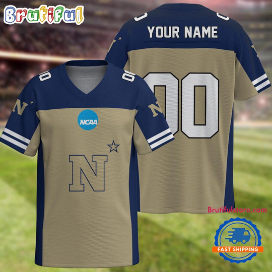 Discover NCAA Navy Midshipmen Sport Team New Season Personalized Football Jersey