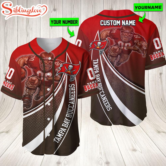 Personalized Name And Number Tampa Bay Buccaneers football Mascot Sport Team Baseball Jersey For Fans