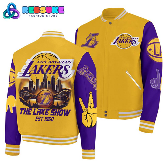 Discover Los Angeles Lakers NBA The Lake Show Baseball Jacket