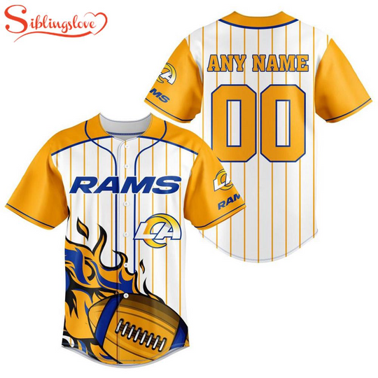 Discover Custom Name And Number Los Angeles Rams football Football Baseball Jersey