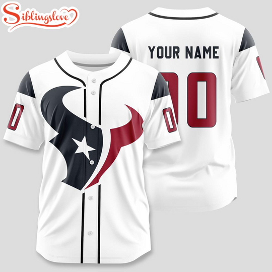 Discover Custom Name And Number Houston Texans football Sport Baseball Jersey