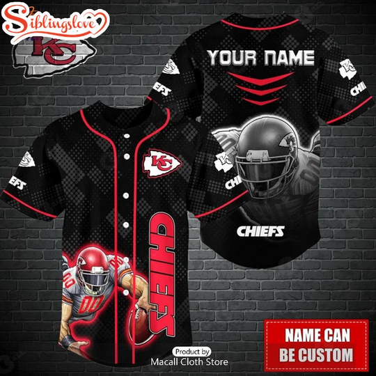 Custom Name football Kansas City Chiefs Mascot Baseball Jersey