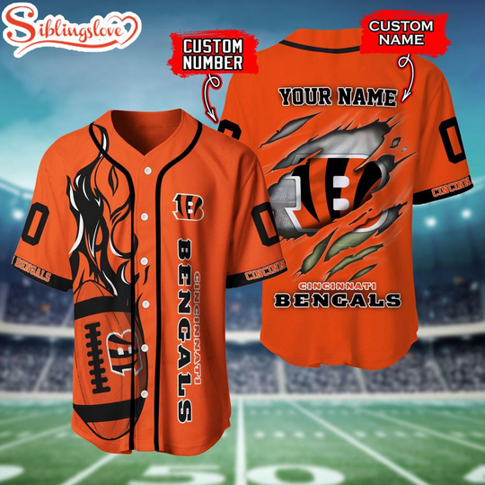 Discover Custom Name And Number Cincinnati Bengals football Baseball Jersey Shirt
