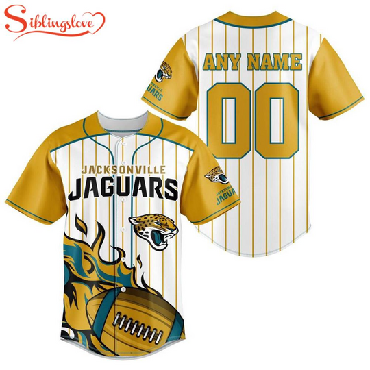 Custom Name And Number Jacksonville Jaguars football Football Baseball Jersey