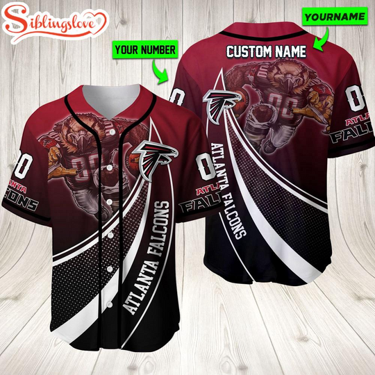 Personalized Name And Number Atlanta Falcons football Mascot Sport Team Baseball Jersey For Fans