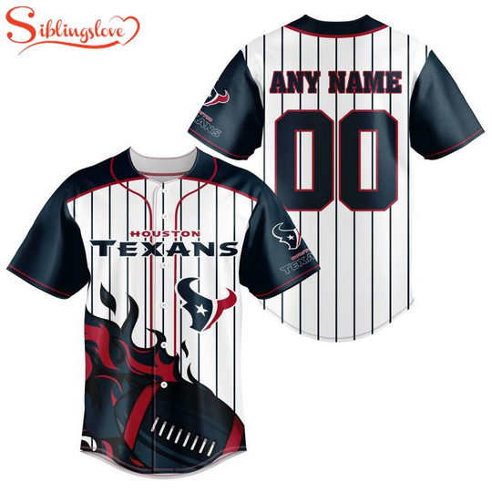 Custom Name And Number Houston Texans football Football Baseball Jersey