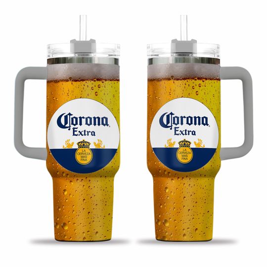 Corona Extra 40oz Tumbler, Corona Extra Tumbler, Corona Beer Tumbler, Beer Tumbler, Corona Extra Gift, Stainless Steel Tumbler