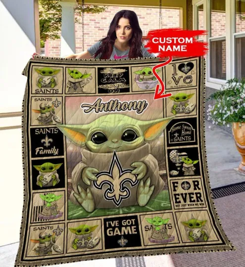 New Orleans Saintss Personalized Premium Quilt BG25
