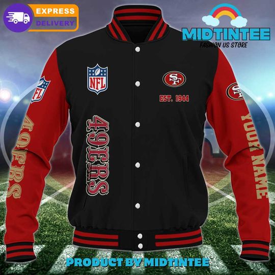 San Francisco 49Ers football Custom Name Baseball Jacket