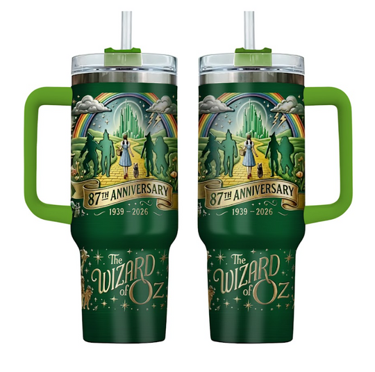 The Wizard Of Oz 87Th Anniversary Yeti 40Oz Tumbler, The Wizard Tumbler 40oz, Hot Cold Drink Cup, Gift Birthday