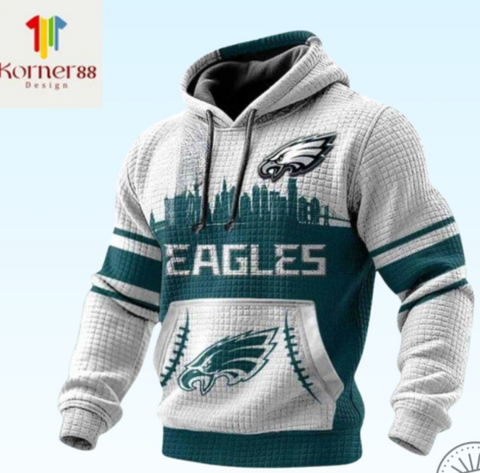 Eagles City Skyline Waffle Hoodie