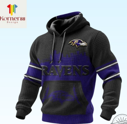 Ravens City Skyline Waffle Hoodie