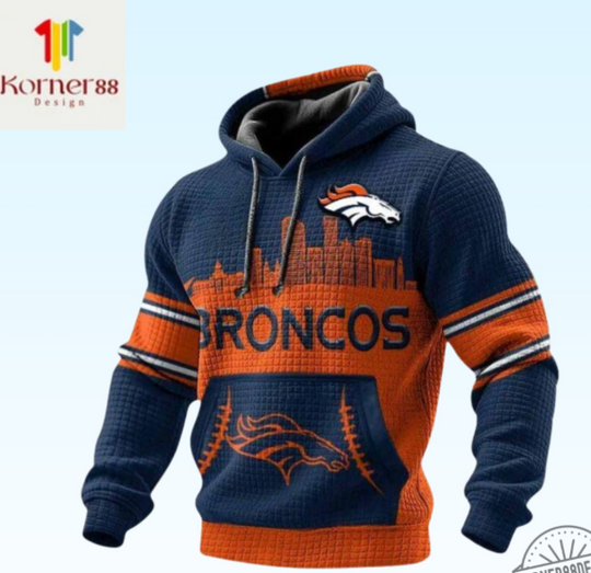 Broncos City Skyline Waffle Hoodie