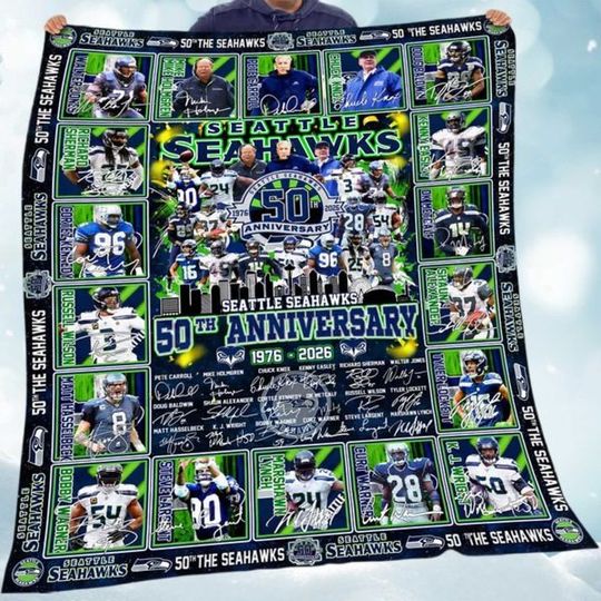 Seahawks 50th Anniversary Fleece Blanket
