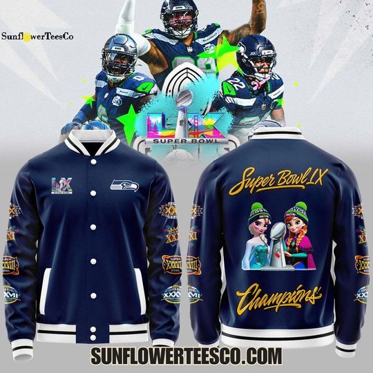 Seattle Seahawks x Elsa & Anna Super Bowl Champions 2026 Jacket