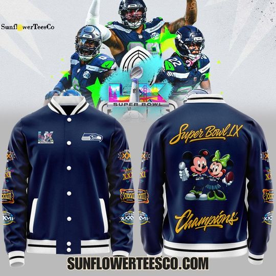 Seattle Seahawks x Disney Mouse Super Bowl Champions 2026 Jacket