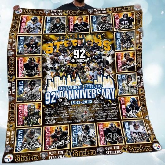 Discover Steeler 92ND Anniversary Fleece Blanket