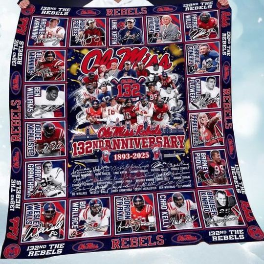 Discover Ole Miss Rebels 132Th Anniversary 1893-2025 Fleece Blanket