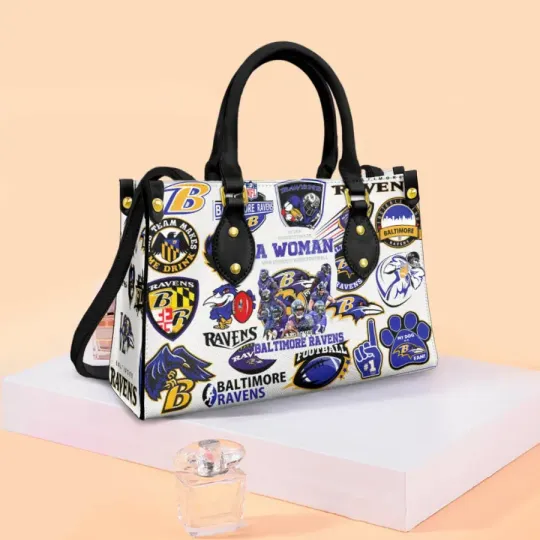 Baltimore Ravenss Leather Hand Bag BBLTHB656