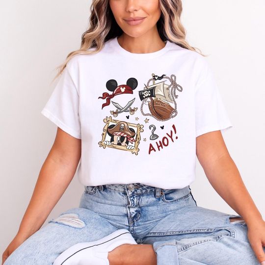 Discover Mickey Hat Pirates life Disney T-Shirt for Adult and Kids