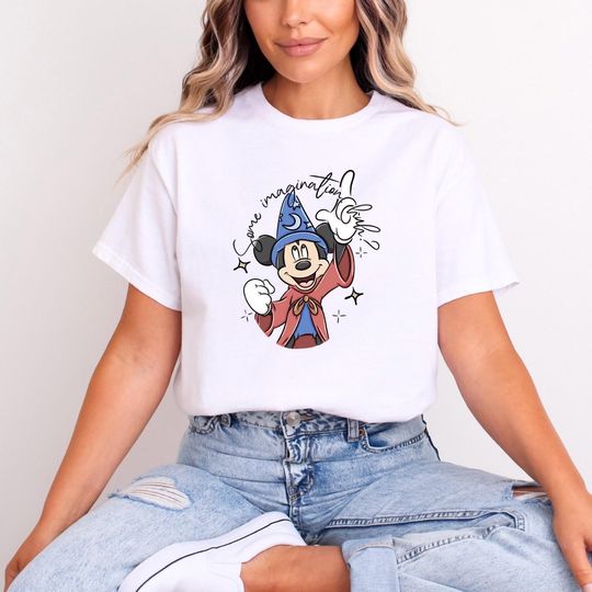 Discover Mickey Sorcerer Tee, Disney Shirt for Adults & Kids