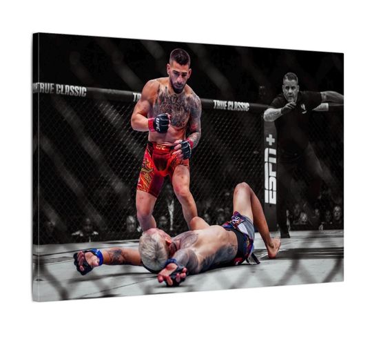 Discover Ilia Topuria El Matador Knockout vs Charles Oliveira MMA Fight Poster Gift