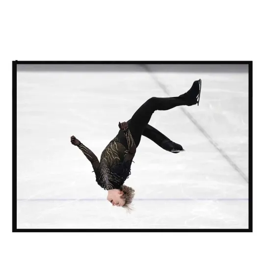Discover Ilia Malinin Back Flip Olympic 2026 Home Decor Poster