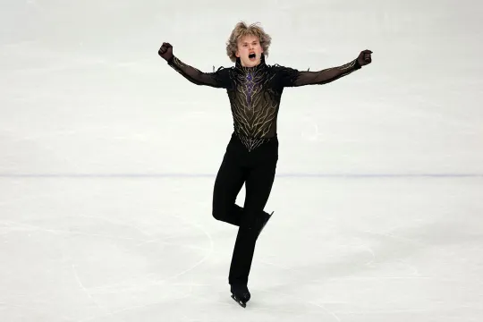 Discover Ilia Malinin Figure Skating Gold Style - Winter Games Tribute