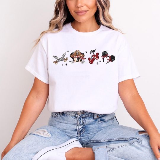 Discover Minnie Ears Pirates life Disney Inspired T.shirt, Adult and Kids, Various Colours