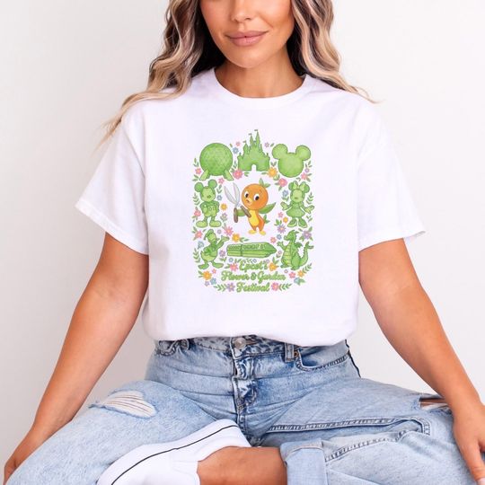 Discover Orange Bird and Friends Flower and Garden Festival T-Shirt
