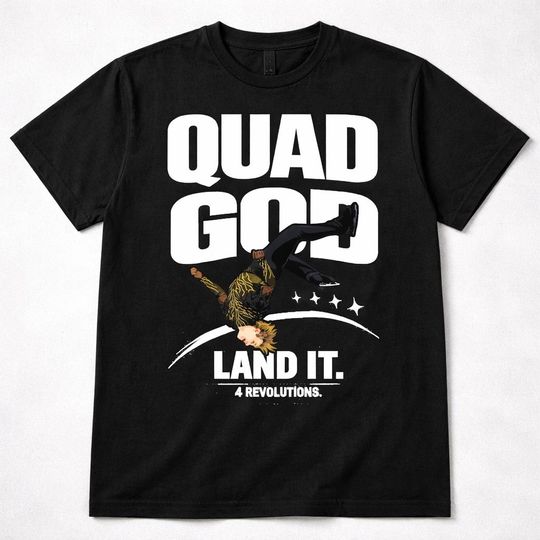 Ilia Malinin Quad God Shirt  2026 Winter Olympics Gold Medalist Figure Skating Fan Apparel, Quad Axel Legend Tee