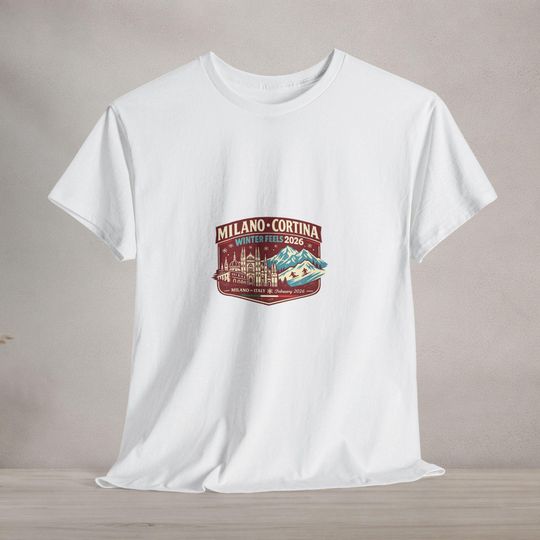 Milano Cortina 2026 Winter Olympics Shirt, Italy Skiing Crest Tee, Winter Sports Fan Gift, Olympic Games Souvenir, Unisex Graphic Tee
