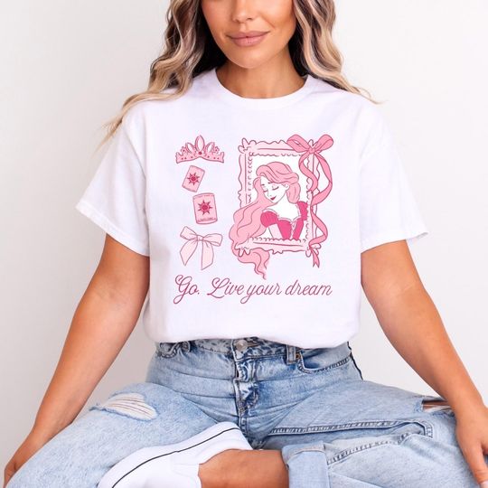 Discover Princess Rapunzel Pretty Collection T-Shirt for Adult and Kids