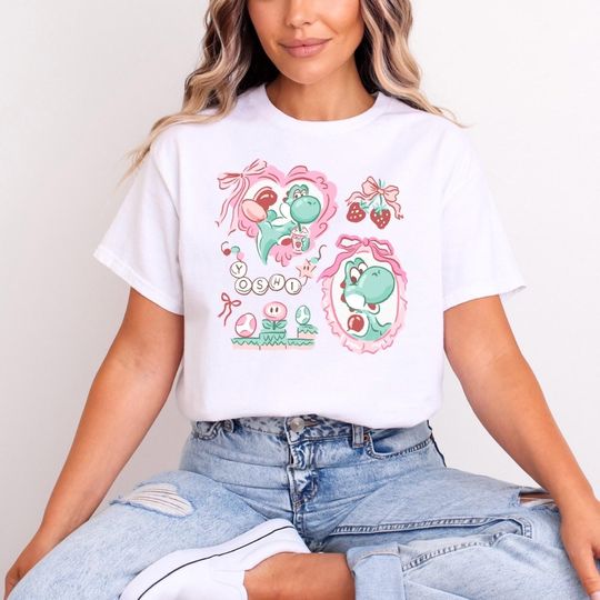 Yoshi Epic Universe T-Shirt, Super Mario World Tee for Adults & Kids