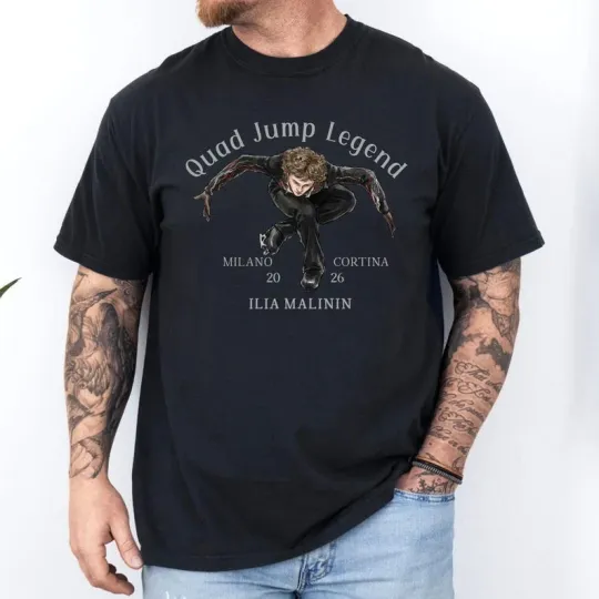 Discover Ilia Malinin Quad Jump Legend World Champion Shirt, Figure Skating Legend Tee