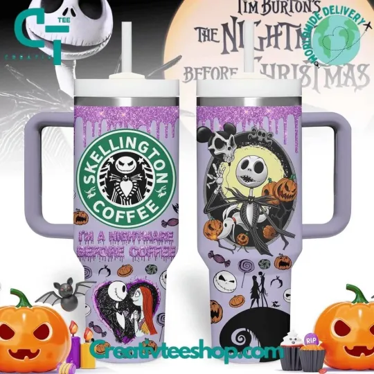 Discover Nightmare Before Christmas Skellington Coffee Stanley Tumbler