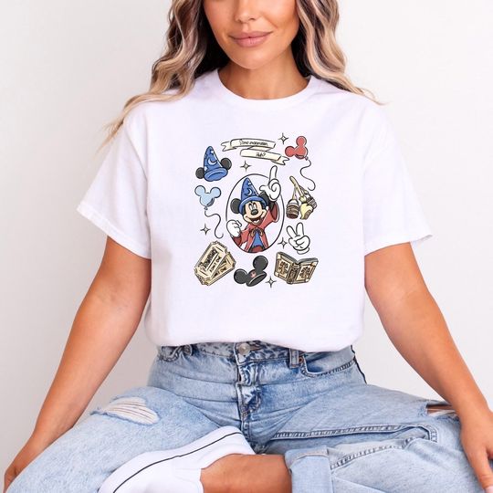 Discover Sorcerer Mickey Mouse Tee, Disney Inspired Shirt