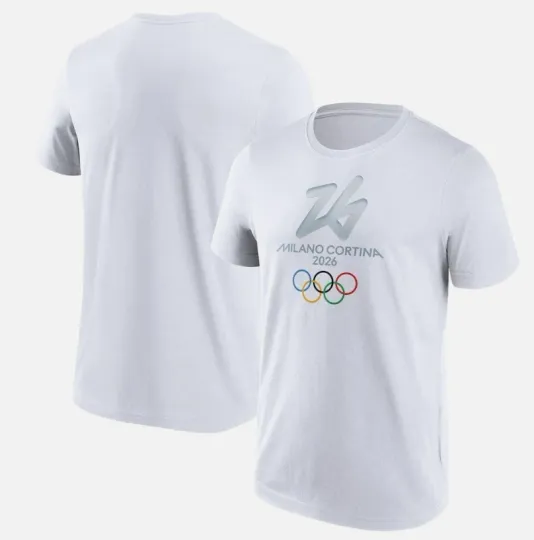 Discover Milano Cortina 2026 Primary Logo Graphic T-Shirt