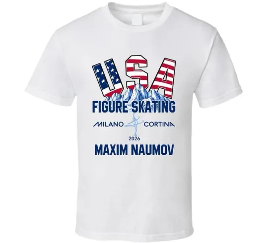 Discover Maxim Naumov Figure Skating Milano Cortina 2026 Fan T Shirt