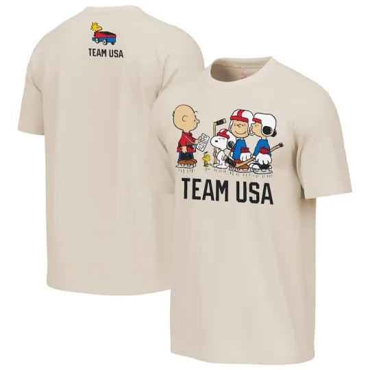 Discover Team USA Milano Cortina 2026 Winter Olympics Peanut Snoopy T-shirt