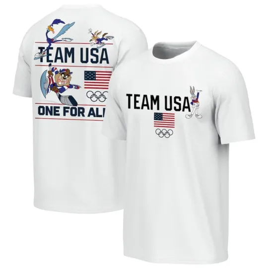 Discover Team USA Milano Cortina 2026 Winter Olympics Looney Tune Skate Rush T-shirt