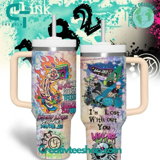 B182 “I’m Lost Without You” Tumbler 40oz with Handle