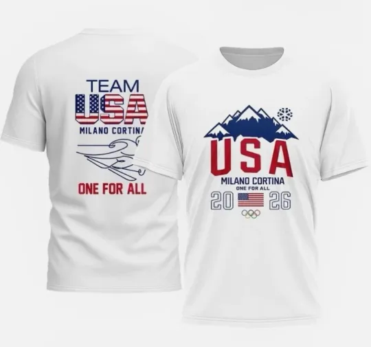 Discover Team USA Milano Cortina Olympics 2026 One For All T-Shirt