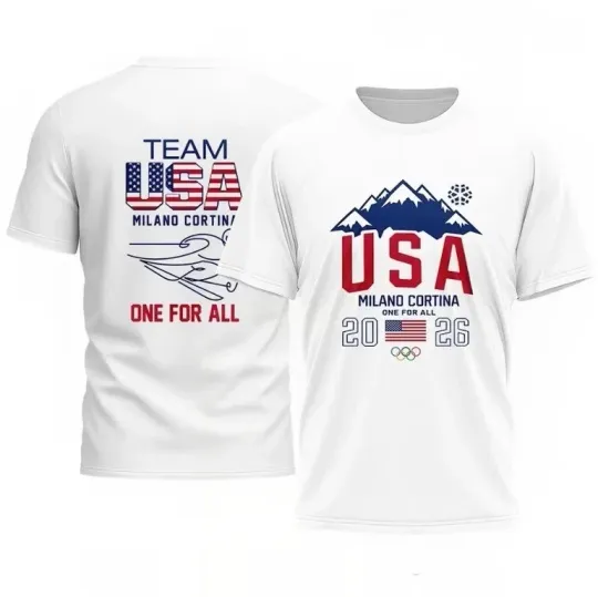 Discover Team USA Milano Cortina Olympics 2026 One For All T-Shirt