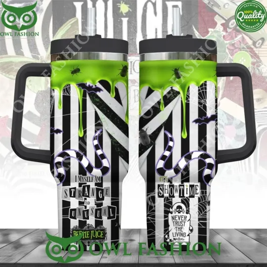 Beetlejuice I myself am strange and unusual 40oz Tumbler