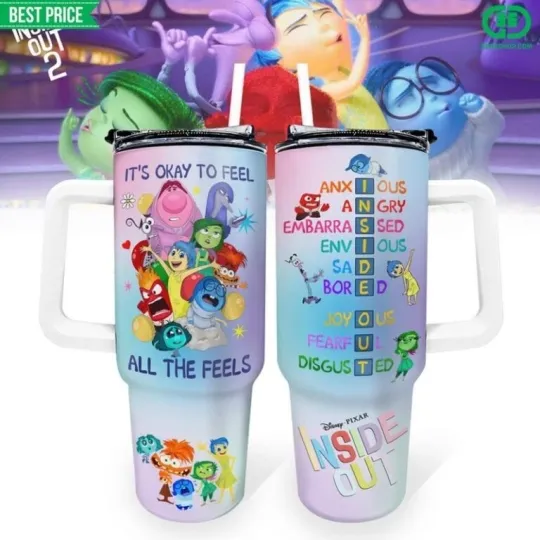 Discover Inside Out 2 It’s Okay To Feel All the Feels tumbler 40 Oz