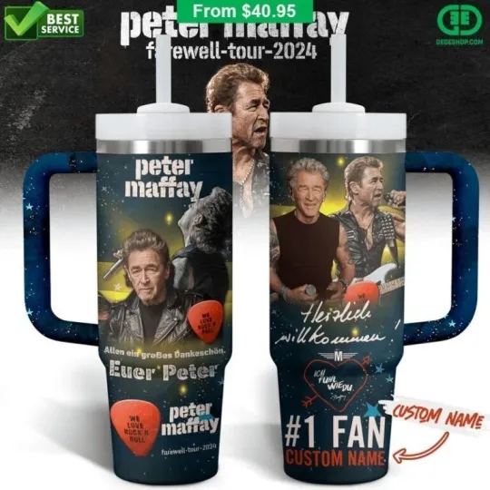 Discover Peter Maffay #1 Fan Custom Tumbler