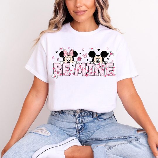 Discover Minnie Mickey Be Mine T-Shirt for Adults & Kids